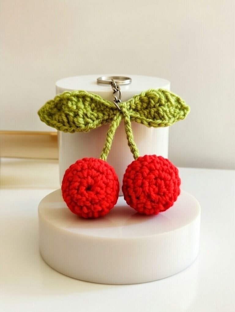 Crochet charry keychain