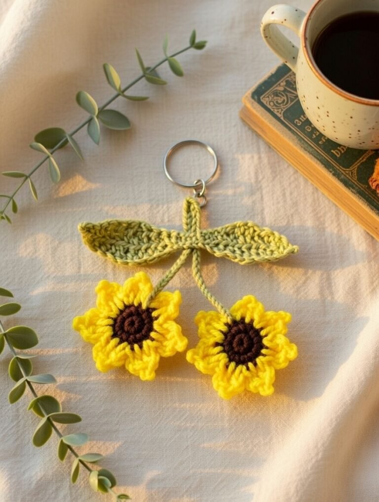 Twin Crochet Keychain
