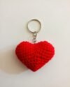 A sweet handmade crochet heart keychain, perfect for keys, bags, or gifting. Soft, lightweight, and made with love for everyday charm.