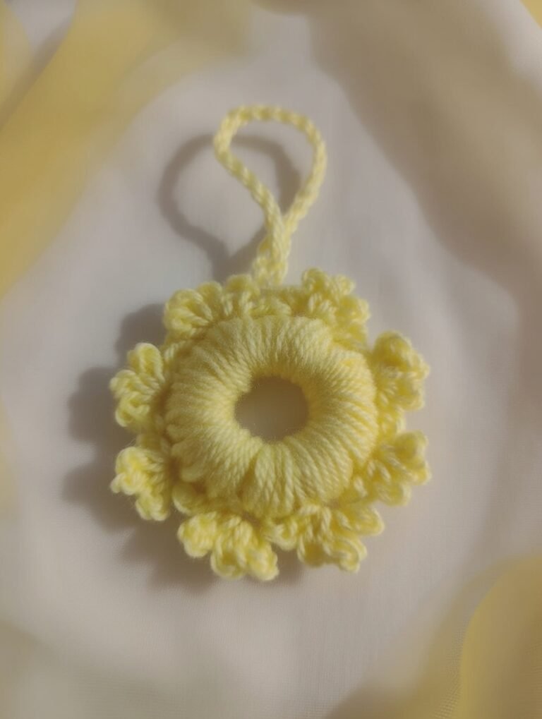Crochet Flower Bag Charm