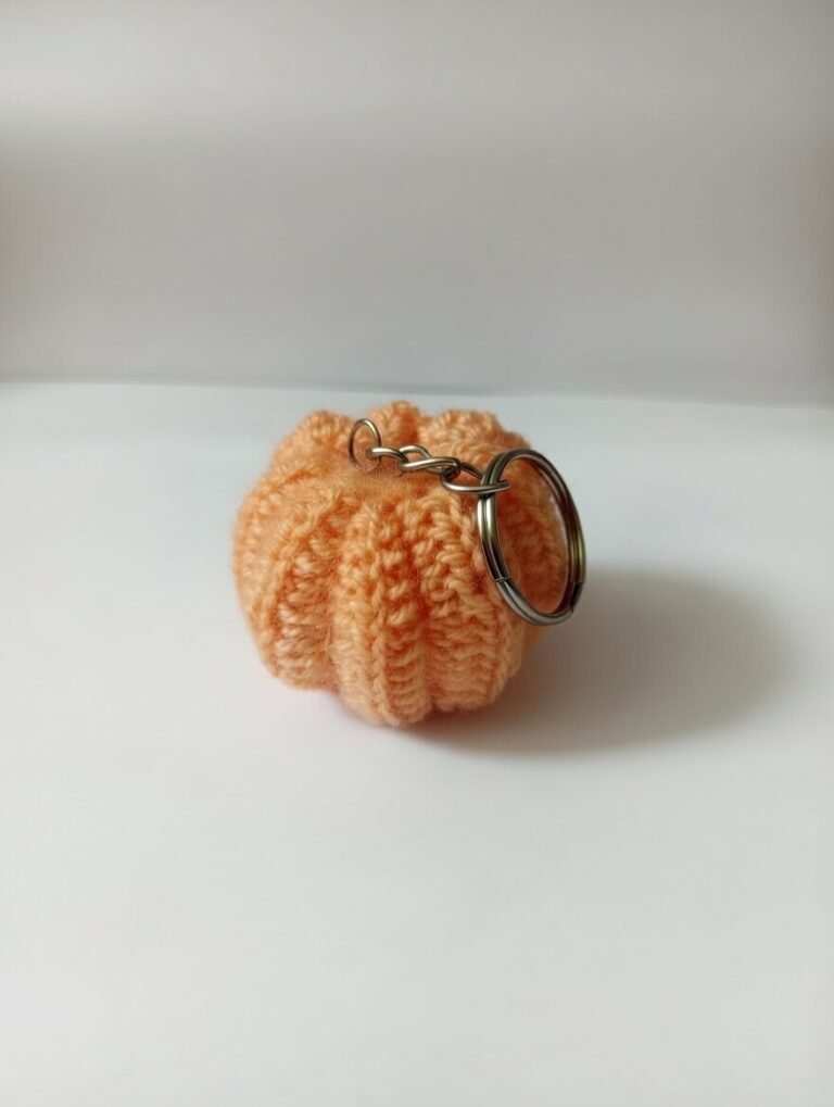 Handmade Crochet Pumpkin keychain