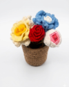 Handmade Crochet Flower Bouquet with Jute Pot