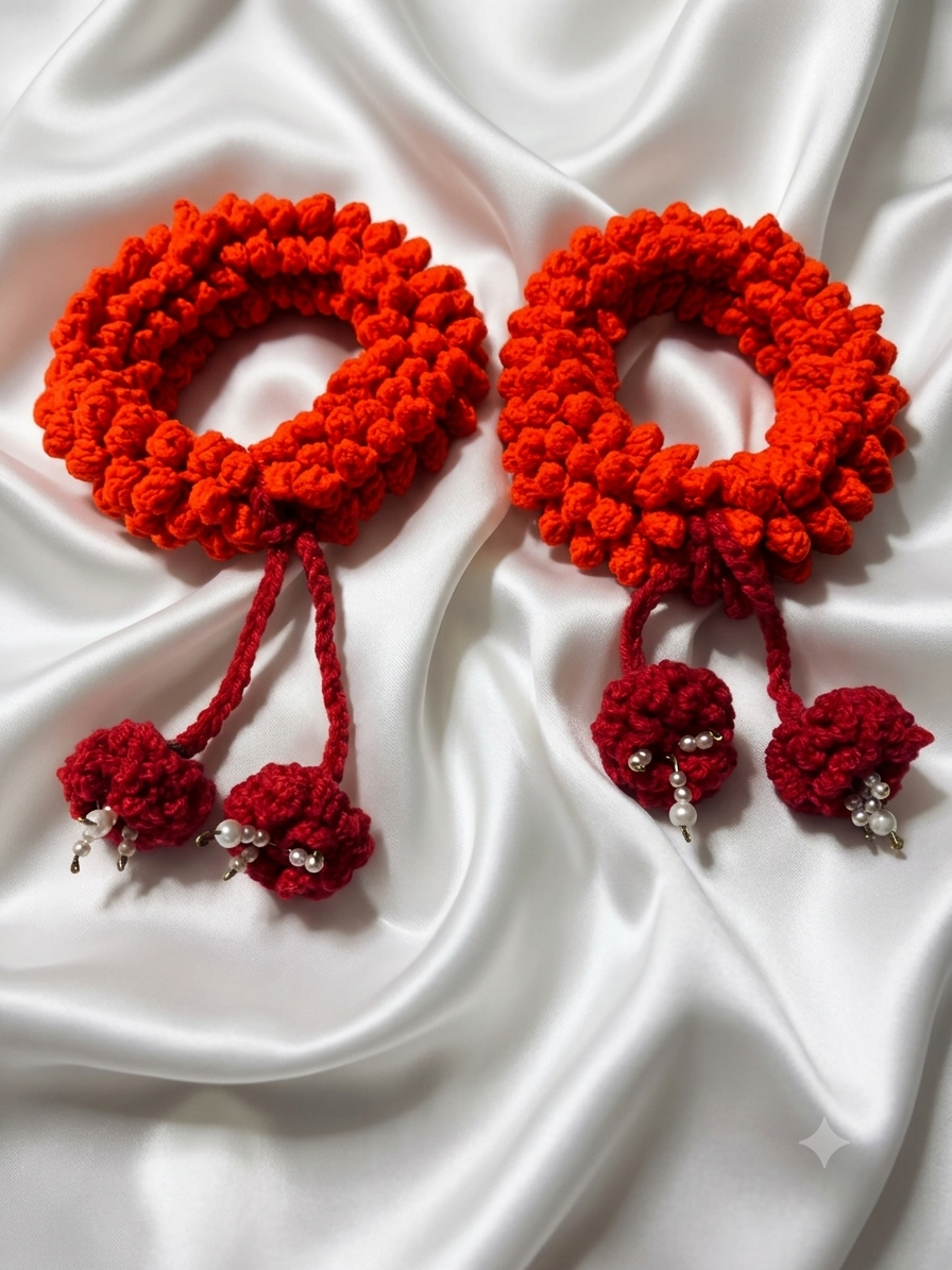 Handmade Crochet Flower Jewelry Set - Image 5