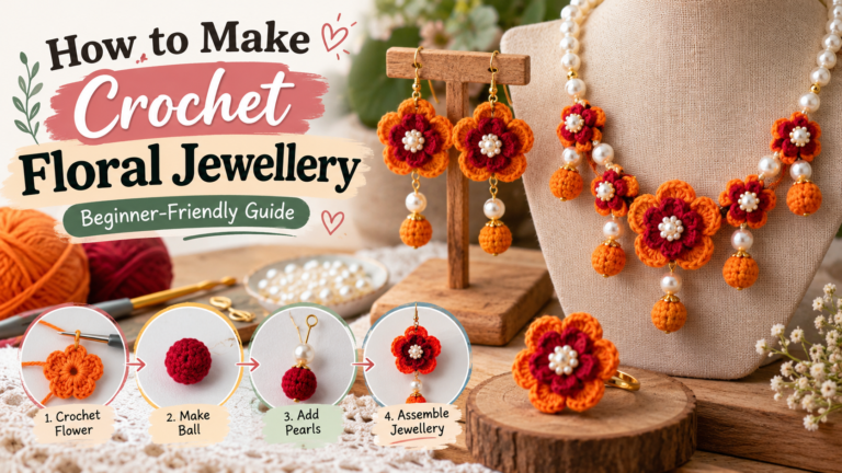 How to Make Crochet Floral Jewellery (Beginner-Friendly Guide)
