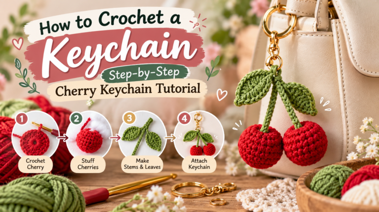 How to Crochet a Keychain: Step-by-Step Cherry Keychain Tutorial