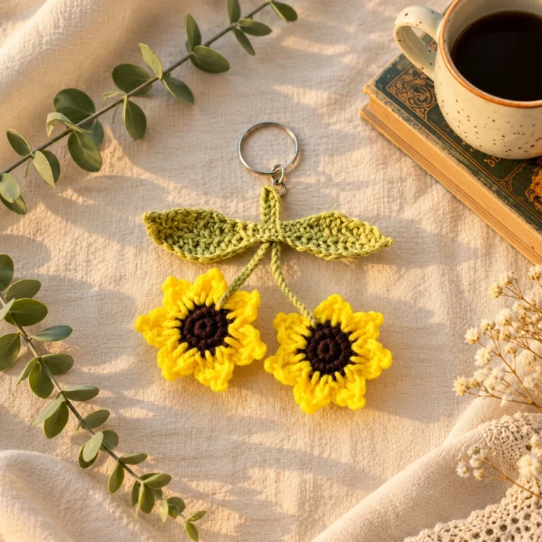 Twin Crochet Keychain