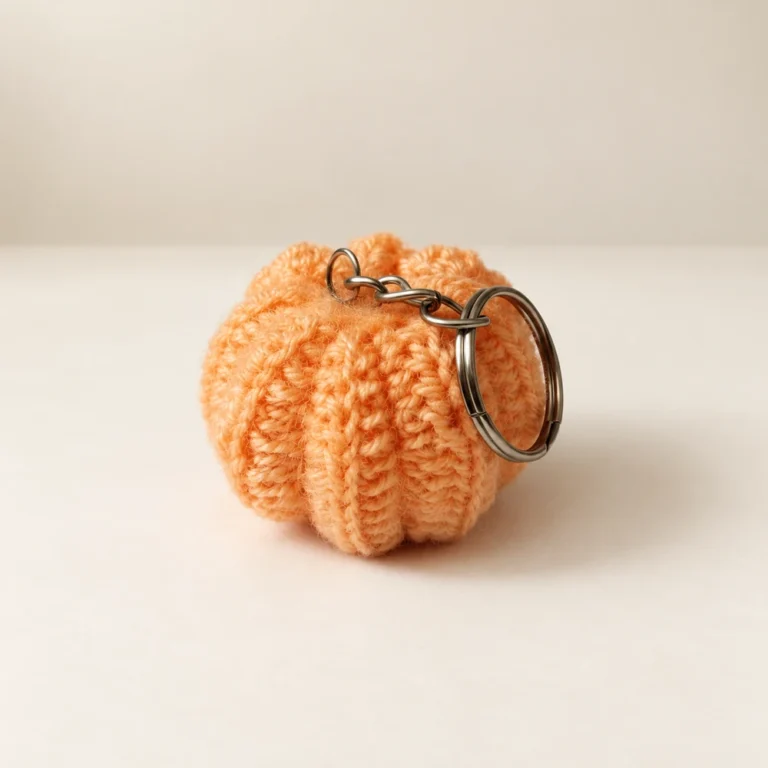 Handmade Crochet Pumpkin keychain