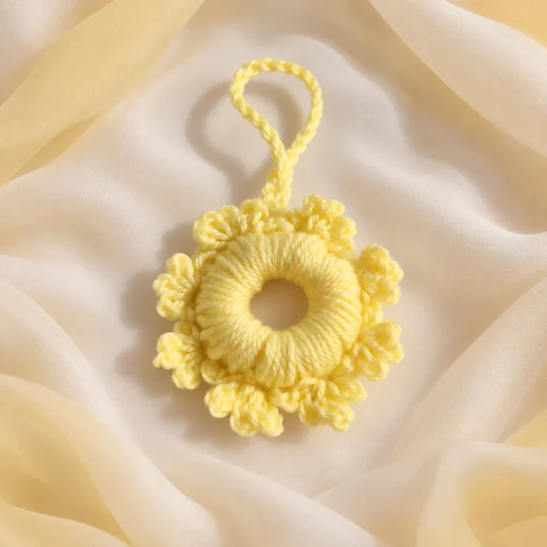 Crochet Flower Bag Charm